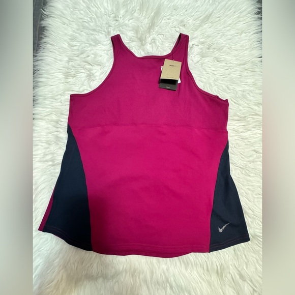 - Nike Dri-Fit Yoga Burgundy Women's Tank Top Size XL - Picture 2 of 11